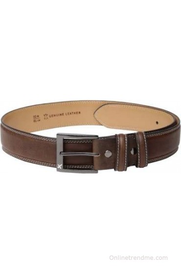 HRX Men Casual Brown Genuine Leather Belt(Brown)